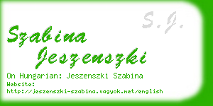 szabina jeszenszki business card